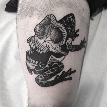 Tattoos - frog skull - 128013